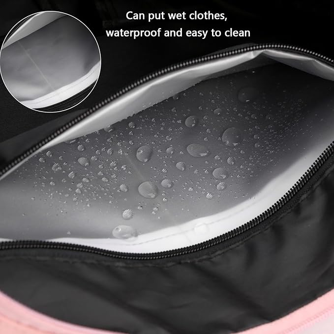 forestfish Yoga Gym Bag for Women with Shoes Compartment & Wet Dry Storage Pockets Lightweight Duffel Bag