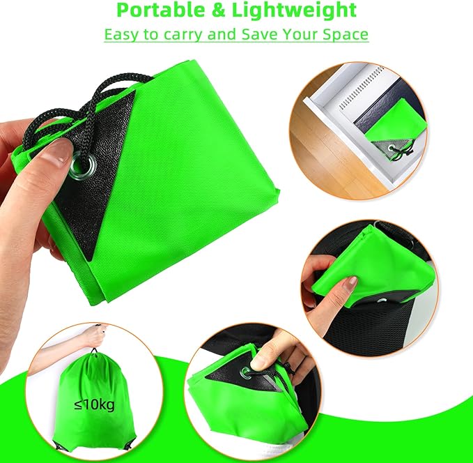 GoodtoU Drawstring Bags - Nylon Backpacks with Drawstring Closure, Bulk Cinch Sack Gym Bags for Sports, Travel, Teams (Green, 48Pcs)