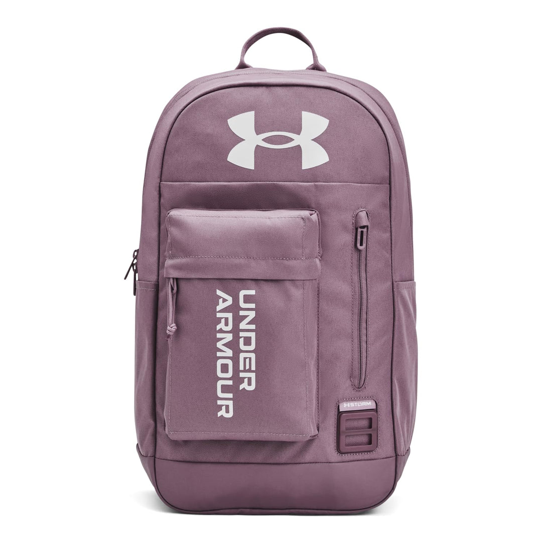 Under Armour unisex-adult Halftime Backpack, (500) Misty Purple/Misty Purple/Metallic Cristal Gold, One Size Fits All