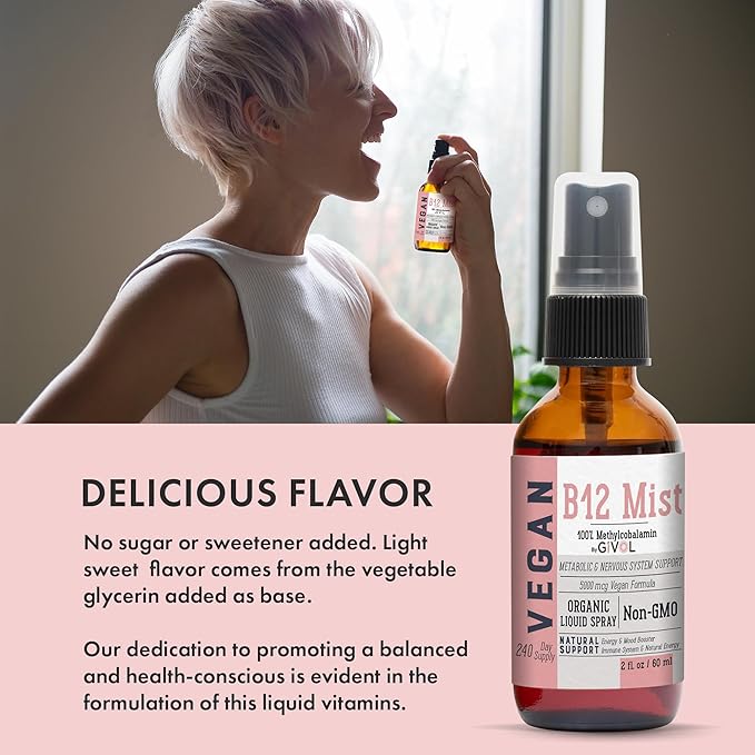 Immunity Pack Liquid Vitamins (Pack of 3) Sambucus Nigra Elderberry Mist, Zinc Boost Mist and Vitamin C Mist (Extra Strength) and Organic Vegan Vitamin B12 Supplement Liquid Mist