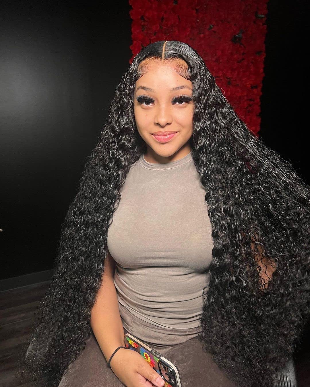 Beeos 180% Density 5X5 Skinlike Real Hd Lace Closure Curly Wig, Pre-Plucked Hairline With Baby Hair Natural Black Brazilian Virg