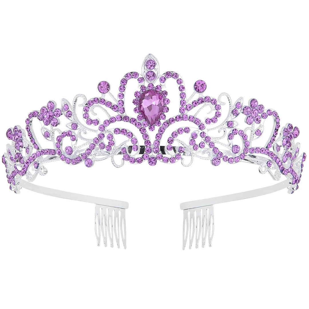 Cocide Tiara Crowns Crystal Headband Princess Rhinestone Crown With Combs Bride Headbands Bridal Wedding Prom Birthday Party Hai