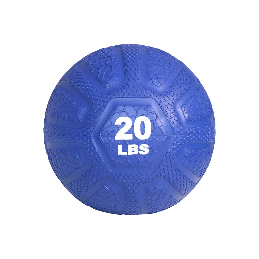 PRISP Weighted Rubber Medicine Ball - Weight Ball for Strength Exercises and Fitness Workouts, 20 lbs