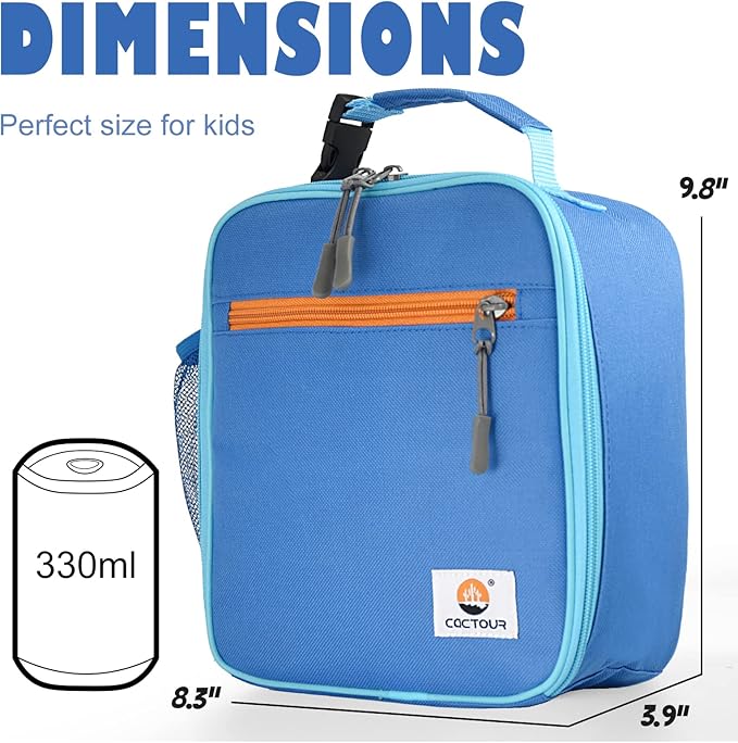 Lunch Box Kids,Premium Insulated Lunchbox for Girls Boys,Soft Mini Cooler Bag Back to School Thermal Reusable Lunch Bag for Work School Picnic (Blue)