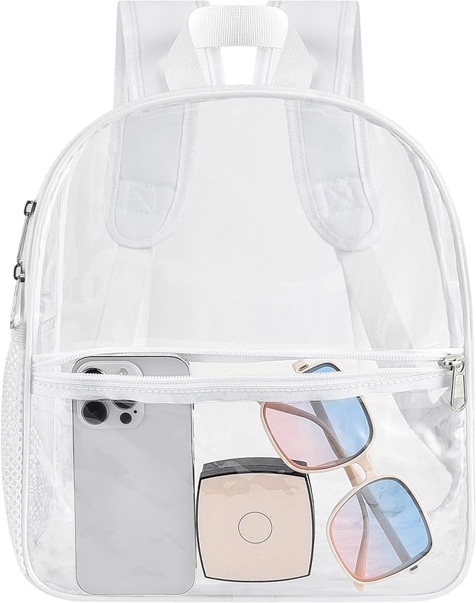 USPECLARE Clear Backpack for Stadium Approved 12×6×12, Water proof Clear Bag for Stadium Events and Concert Work Sport Event
