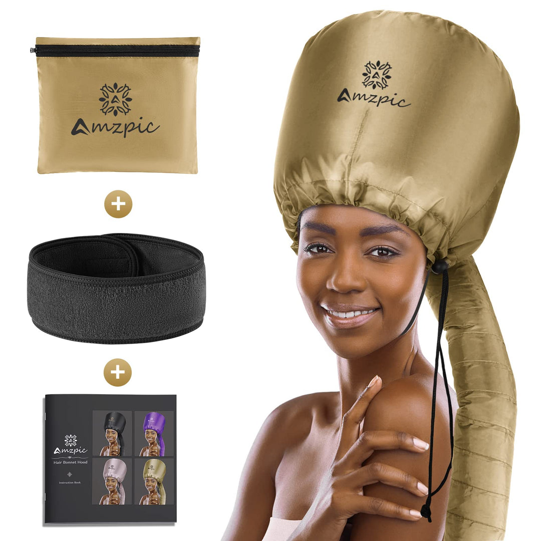 Bonnet Hood Hair Dryer Attachment - Soft, Adjustable Extra Large Bonnet Hair Dryer for Speeds Up Drying Time at Home, Easy to Us