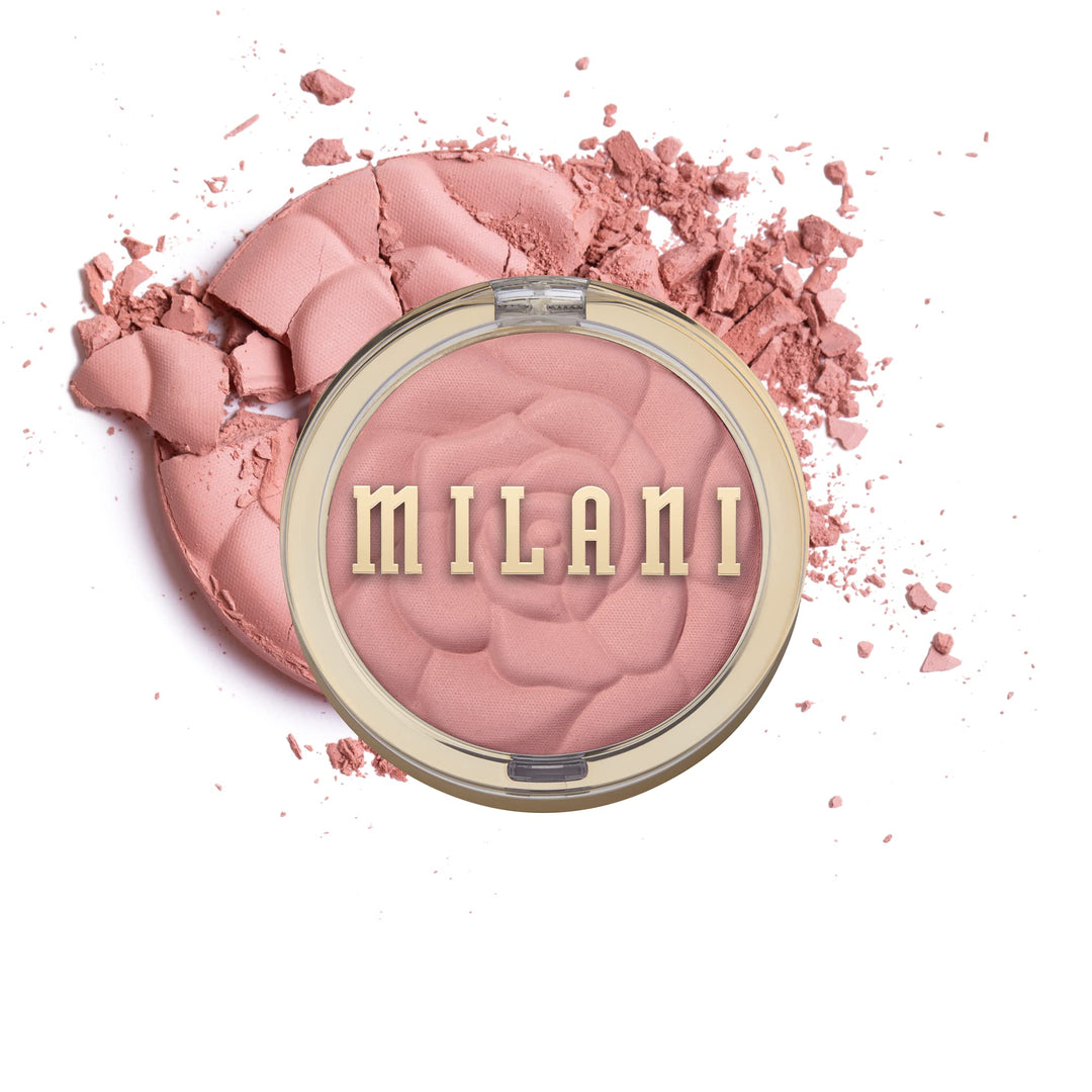 Milani Baked Blush, Powder Blush for Cheeks, Cruelty Free Makeup - Shape, Contour & Highlight Face for a Shimmery or Matte Finish -Romantic Rose