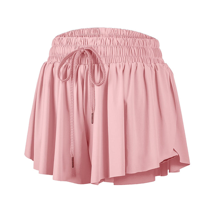 Flowy Workout Skirt Shorts for Women Gym Yoga Athletic Workout Running Dance Cheer Sweat Spandex Cute Skorts Teen Girls Lounge Clothes with Pockets Trendy Summer(Xs, Light Pink)
