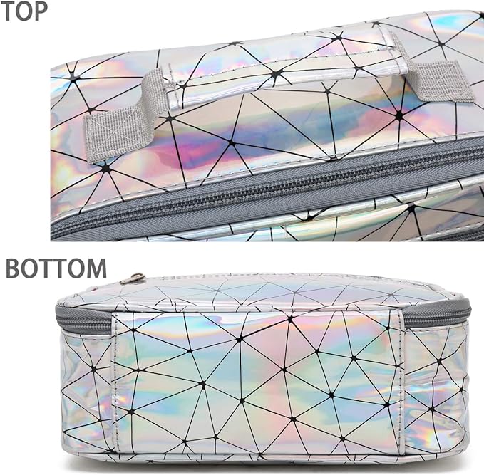 FlowFly Kids Lunch box Insulated Soft Bag Mini Cooler Back to School Thermal Meal Tote Kit for Girls, Boys, Lattice