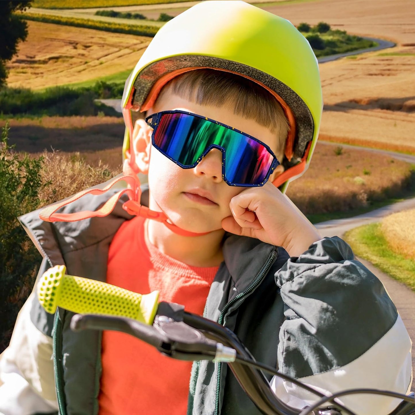 Youth Baseball Sunglasses For Boys Girls,UV400 Kids Sports Sunglasses,Cycling glasse Running Golf