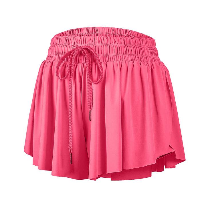 Blaosn Flowy Exercise Shorts for Women Gym Yoga Athletic Workout Running Sport Sweat Spandex Skirt Cute Comfy Skort with Pockets Trendy Clothes Casual Summer(Xs, Peachy Pink)