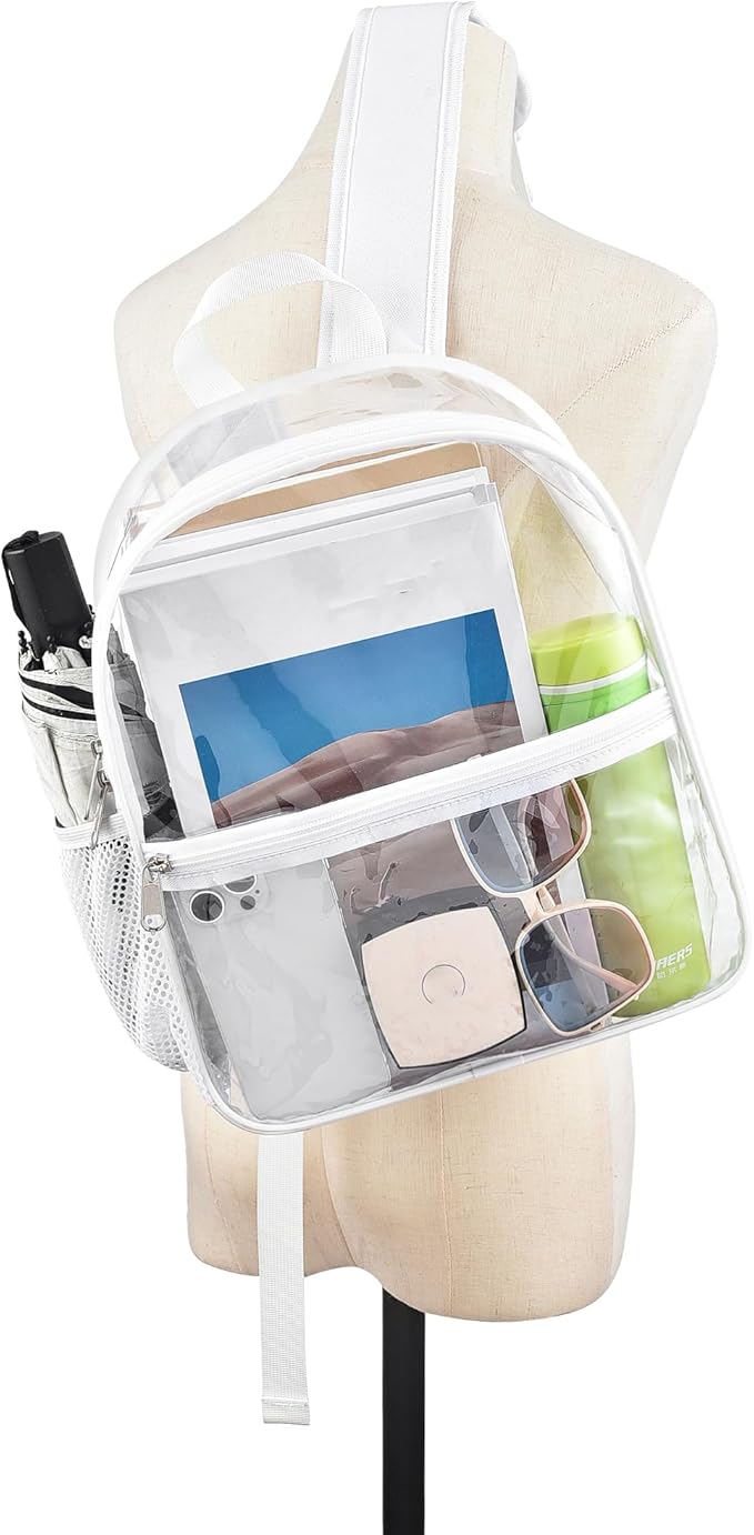USPECLARE Clear Backpack for Stadium Approved 12×6×12, Water proof Clear Bag for Stadium Events and Concert Work Sport Event