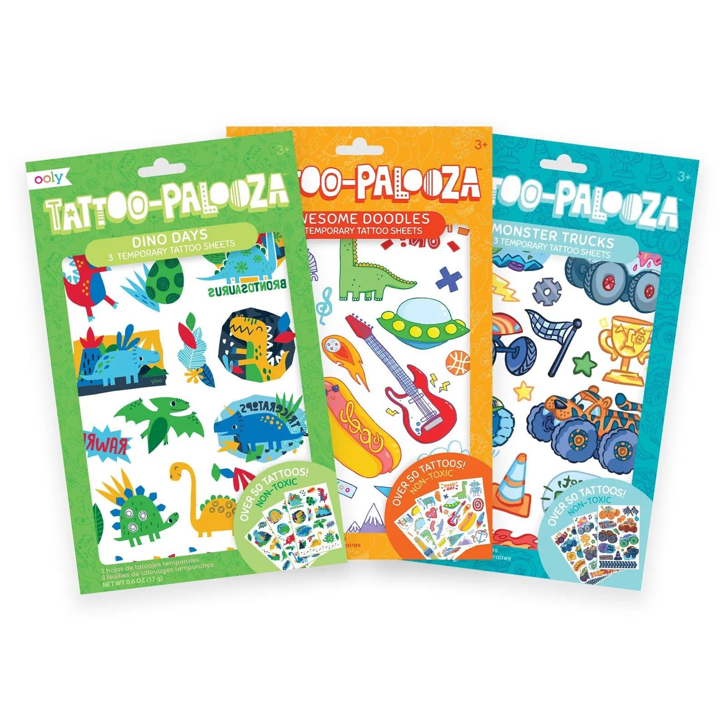 Ooly 150 Temporary Tattoos For Kids, Safe & Non-Toxic Temporary Tattoo, Party Favors for Kids 4-8, Great Goodie Bag Stuffers & Fun Birthday Decorations - Variety Pack