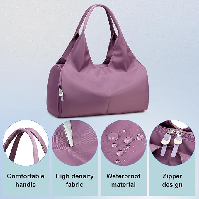 forestfish Yoga Gym Bag for Women with Shoes Compartment & Wet Dry Storage Pockets Lightweight Duffel Bag