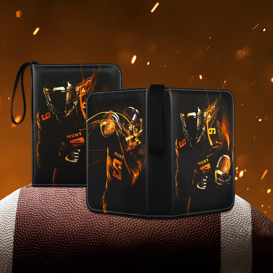 RONMONG Football Card Binder,2024 Sports Trading Card with Sleeves Holder Album,440 Pockets Rugby Card Holder Sheets Display Storage Protectors for Collectors Boys and Girls Gift