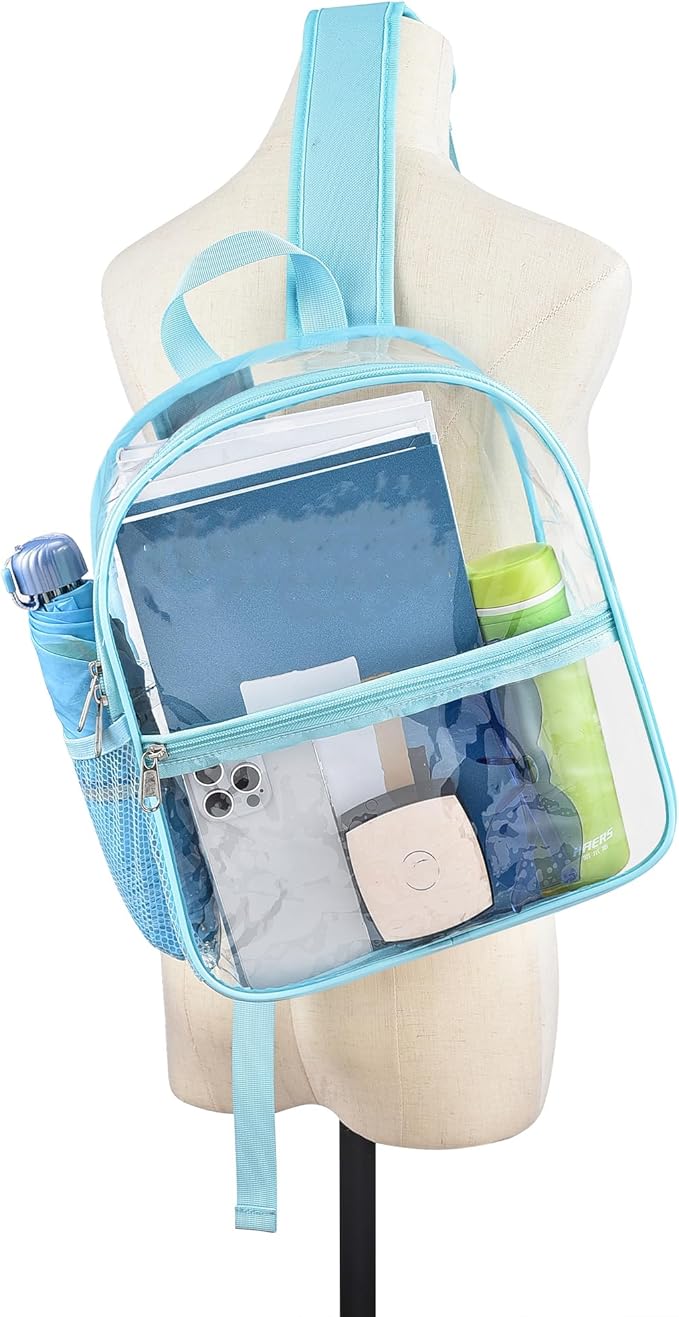 USPECLARE Clear Backpack for Stadium Approved 12×6×12, Water proof Clear Bag for Stadium Events and Concert Work Sport Event