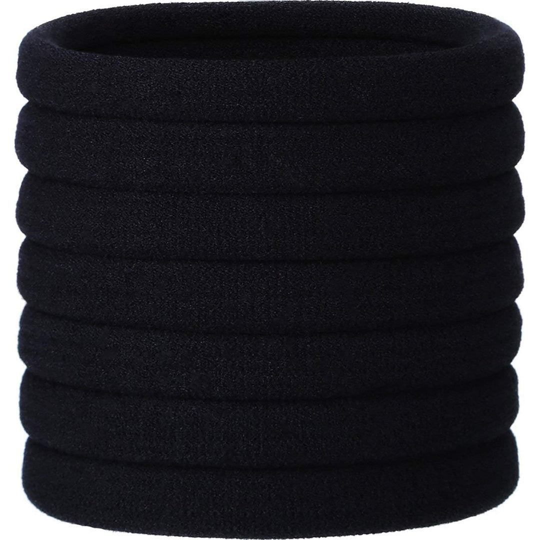 20 Pieces Large Stretch Hair Ties Hair Bands Ponytail Holders Headband For Thick Heavy And Curly Hair (Black, 5 Cm In Diameter,