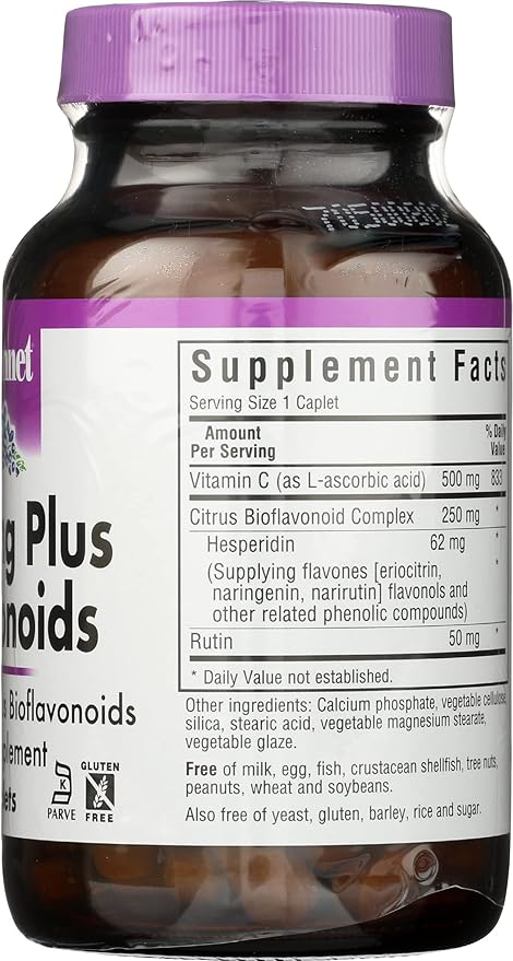 BlueBonnet Vitamin C 500 mg Plus Bioflavonoids Caplets, 90 Count (743715005228)