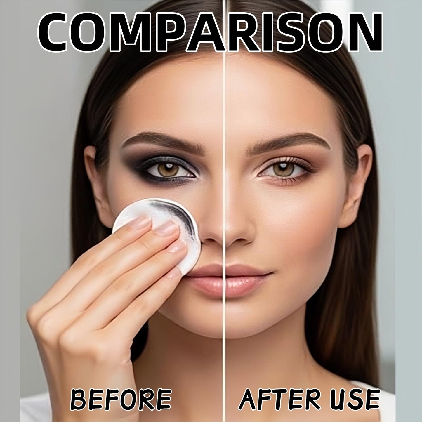 100 Count Cotton Wool Round Pads,Cotton Wool Pads,Makeup Remover Pa-Ds,Cot-Ton Rounds,Disposable,Soft&Gentle Absorbent Cosmetic Pa-Ds For Face Nails Makeup Removal&Skincare Manicure,For Sensitive Skin