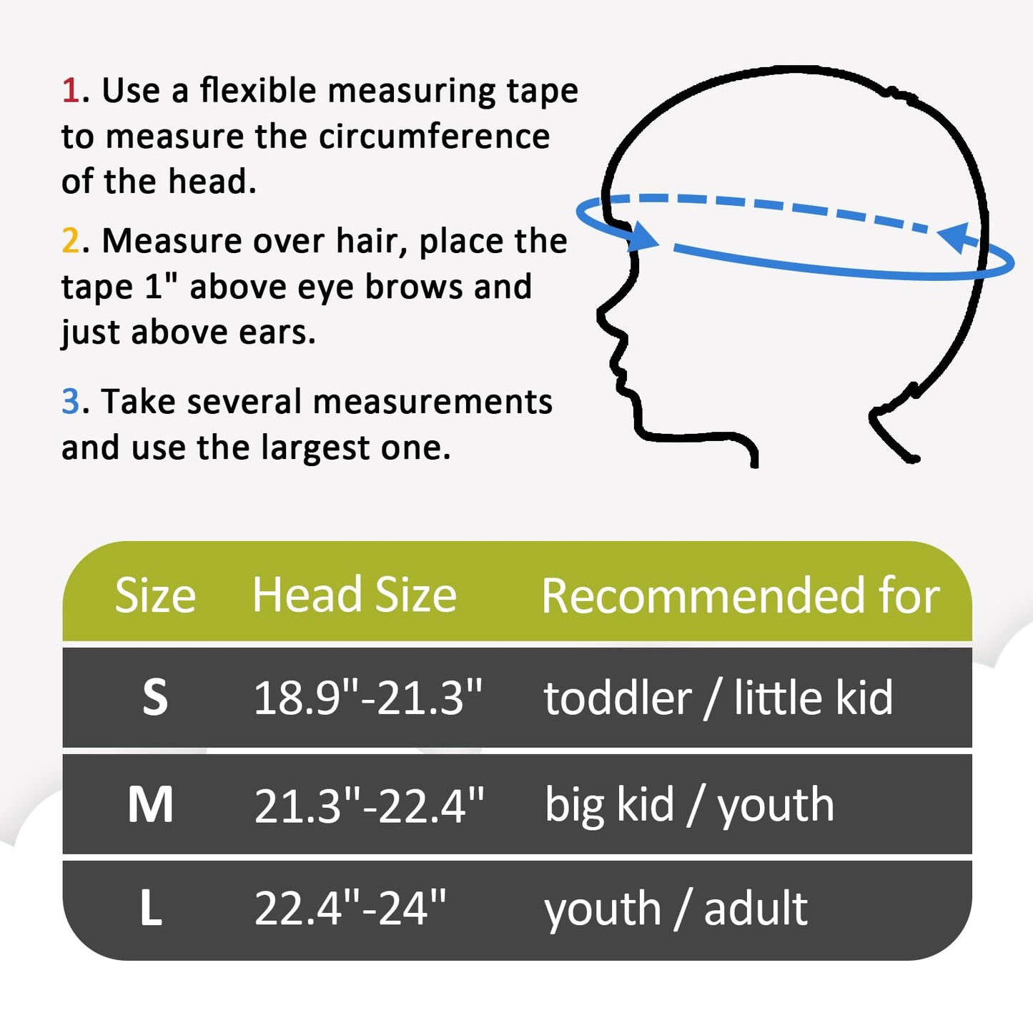 Kids Bike Helmet, Adjustable and Multi-Sport, from Toddler to Youth, 3 Sizes (Green)