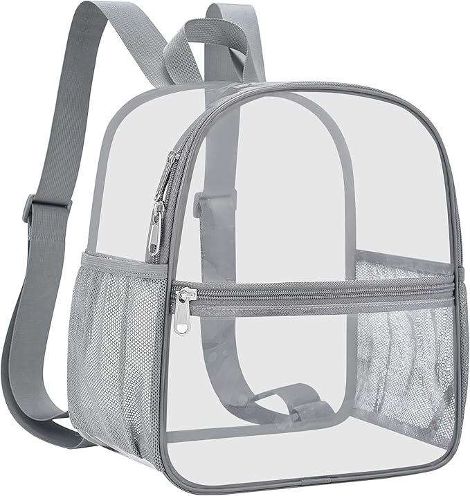 USPECLARE Clear Backpack Stadium Approved 12X11x6, Waterproof Clear Bag Stadium Backpack for Concert Work Sport Event