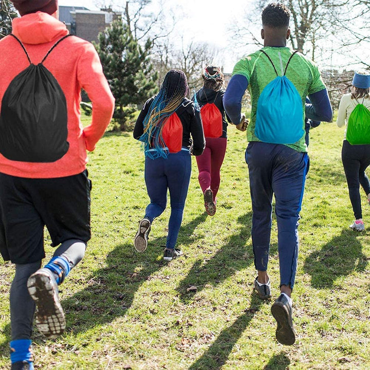 Drawstring Backpacks Bulk 48 Pcs Nylon Drawstring Bags 12 Color Gym String Backpack