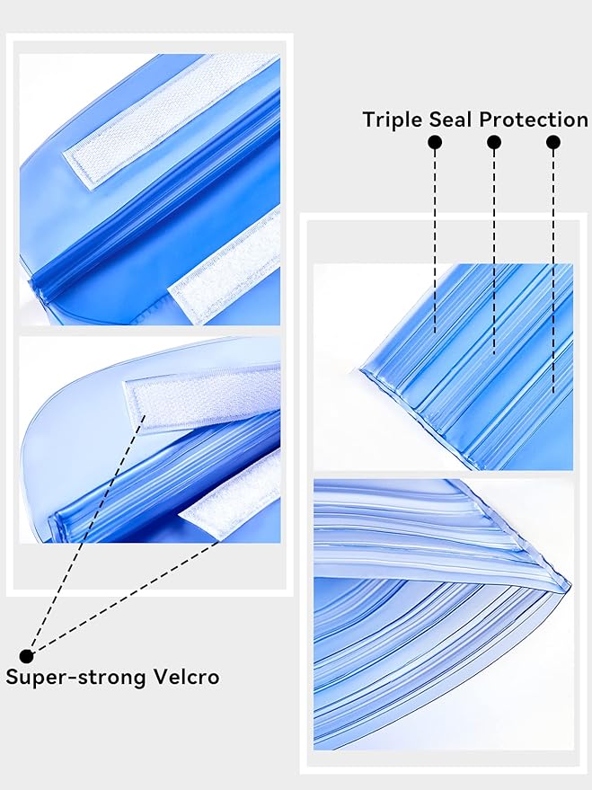 HEETA Waterproof Fanny Pack, Waterproof Pouch Dry Bag 2/3/4 Pack for Phone, Adjustable Waist Strap and Screen Touch Sensitive for Swimming Kayaking Boating Beach Fishing Diving Surfing Accessories