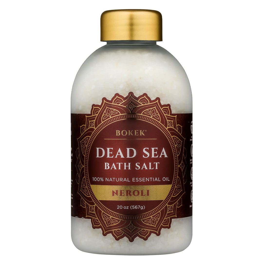 Bokek Bokek Organic Neroli Bath Salt, Dead Sea Salt Scented With Certified Organic Essential Oil, 20 Ounce Jar, White, Neroli, 2