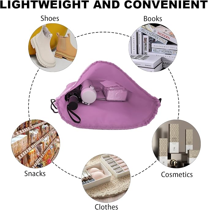 GoodtoU Drawstring Bags, Nylon Backpacks Draw String Gym Bags for Sport, Traveling, Team (Pink, 128Pcs)