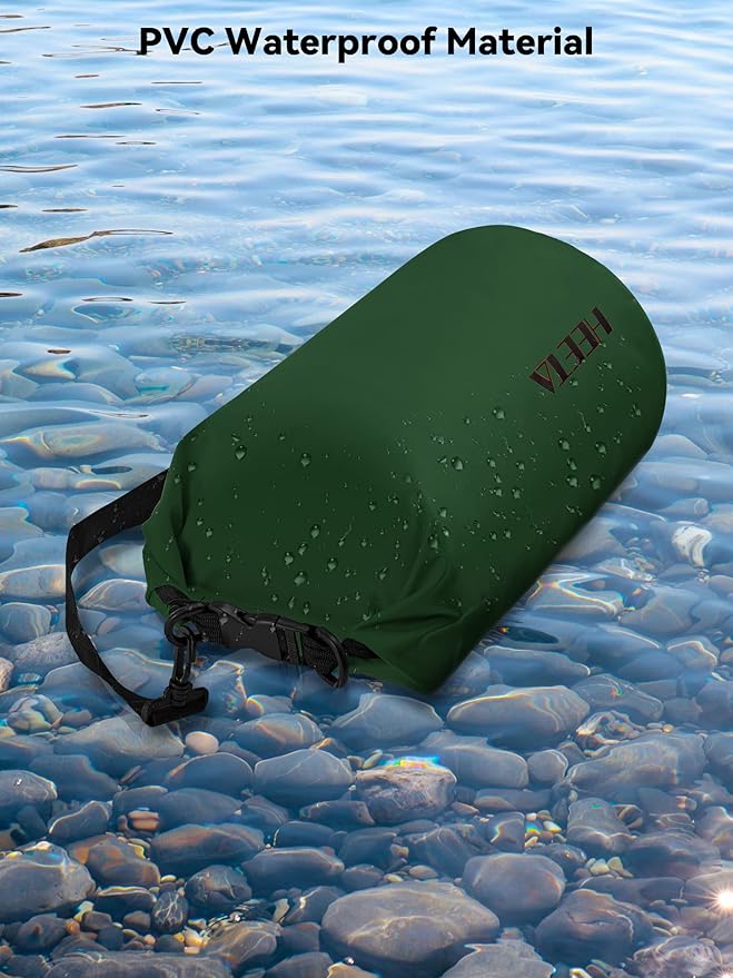 HEETA Waterproof Dry Bag for Women Men(Upgraded Version) 5L/10L/20L/30L/40L Roll Top Lightweight Dry Storage Bag Backpack with Emergency Whistle for Travel, Swimming, Boating, Kayaking, Camping, Beach