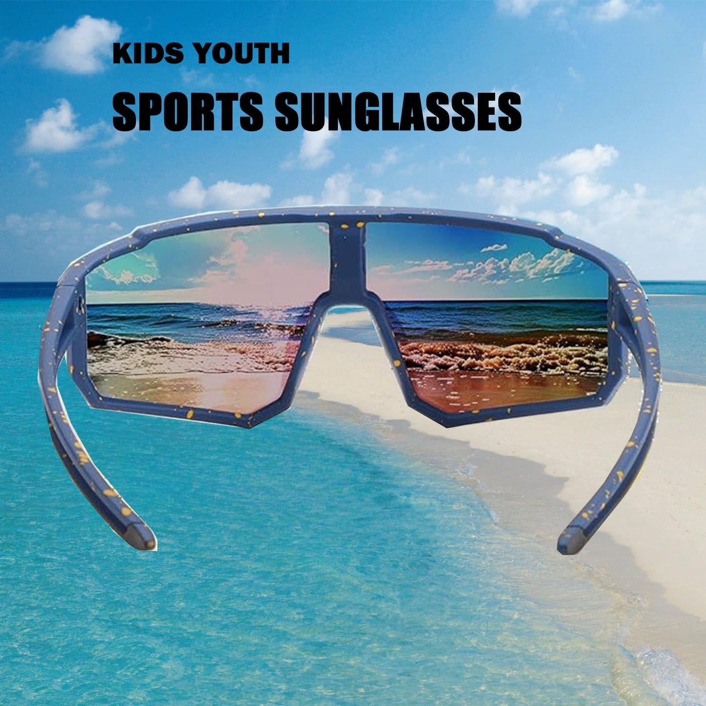 Youth Baseball Sunglasses For Boys Girls,UV400 Kids Sports Sunglasses,Cycling glasse Running Golf