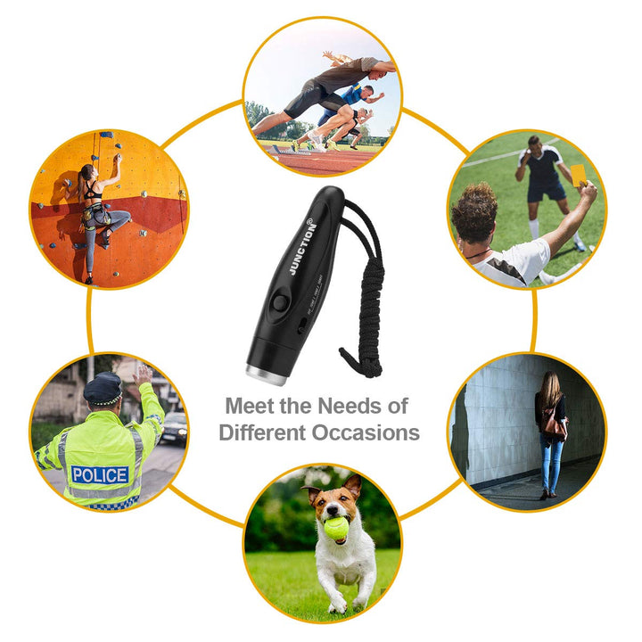 Electronic Whistle, Battery Operated Whistle Adjustable 3 Different Loud Whistle Sounds with Lanyard Handheld Electronic Whistles for Referees Volleyball Coaches Teacher, Soccer Sports Whistle-Black