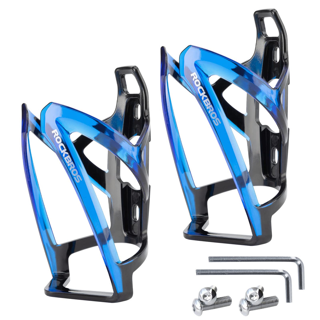 ROCKBROS Bike Water Bottle Holder Ultra-Light Bicycle Bottle Cages with Screws Tool, Universal Bike Cup Holder for Road MTB Mountain Bikes Cycling Accessories(2 Pack)
