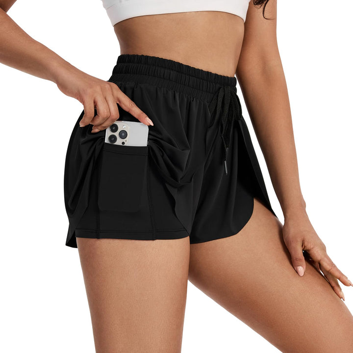 Blaosn Flowy Womens Athletic Shorts Gym Yoga Workout Running Tennis Skirt Biker Sweat Spandex Skort Comfy Lounge Wear Cute Teen Girls Trendy Clothes Casual Summer Outfits(xs,Black)