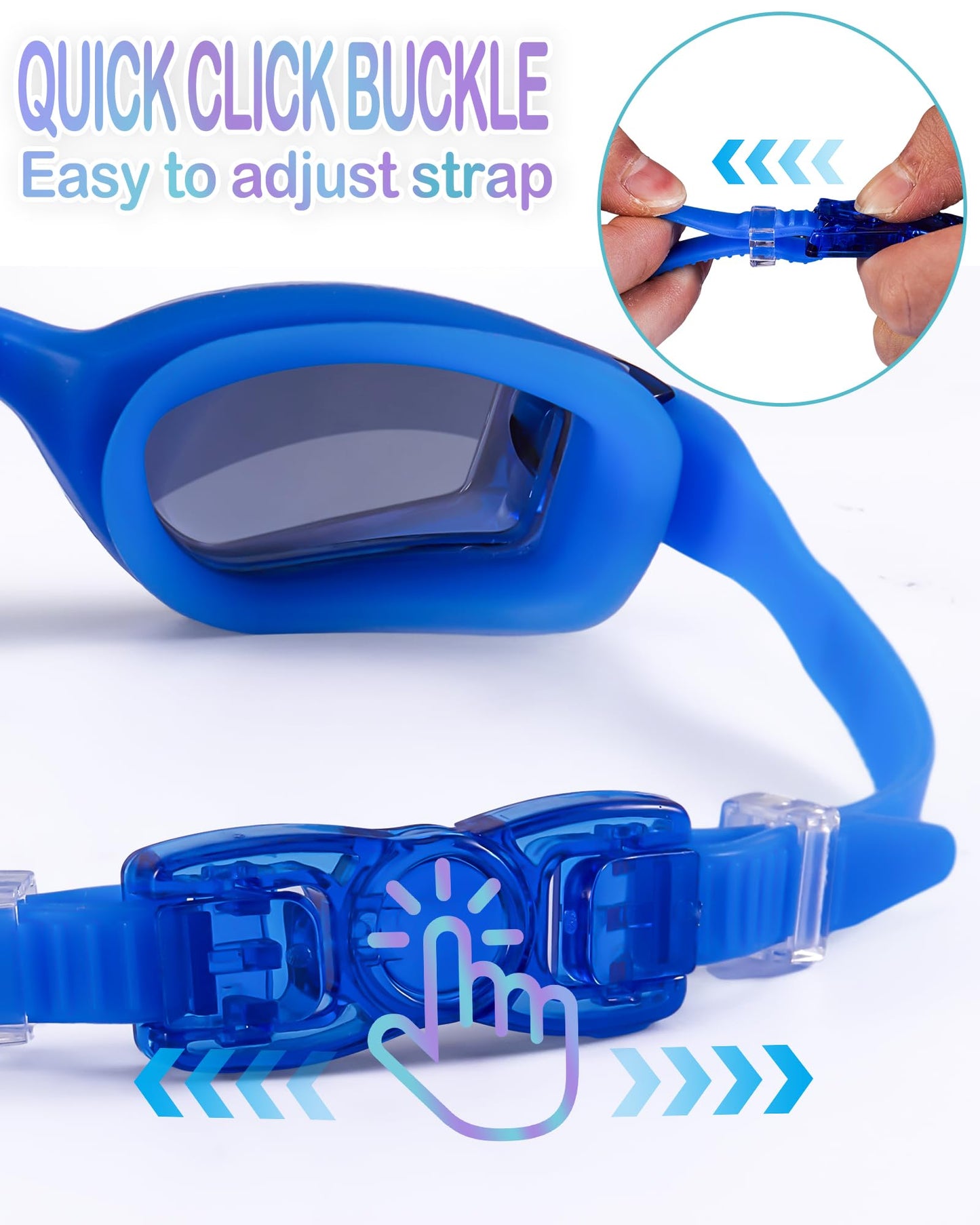 Aegend Kids Swim Goggles, Pack of 2 Swimming Goggles for Children Boys & Girls Age 3-14