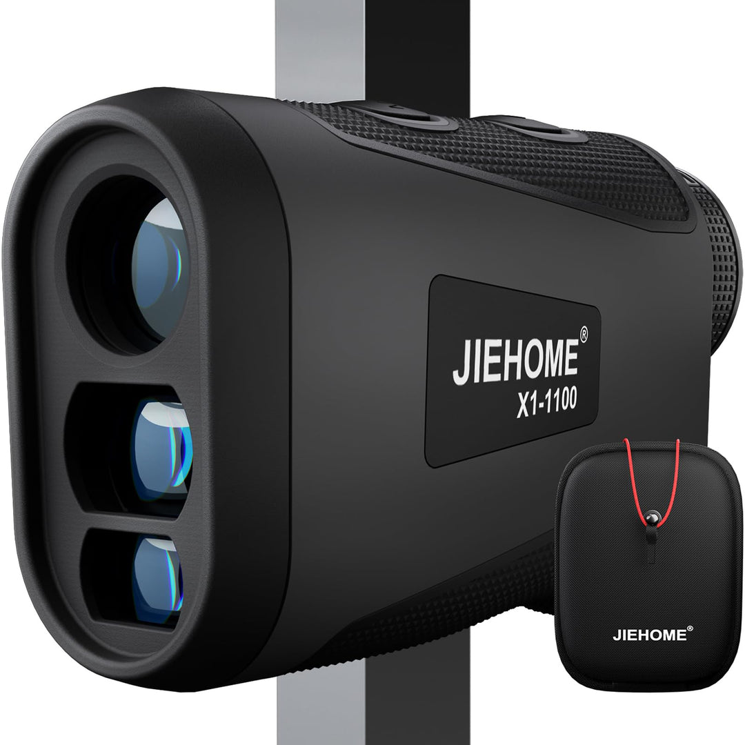 Golf Rangefinder JIEHOME X1 1100YDS Golf Laser Range Finder with Magnetic 6X Magnification, Flag Lock, Vibration Rechargeable Distance Slope Speed Measure Rangefinder for Golfing Hunting Archery, Gray