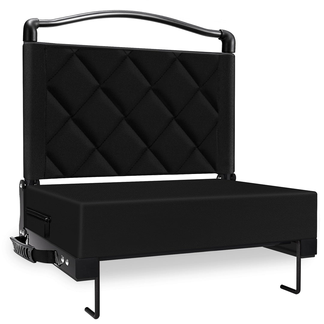 Kaganoon 1pcs Stadium Seats with Back Support Cushion, Folding Stadium Seats for Bleachers Hold up 400lbs, Wide Bleacher Seat with Shoulder Strap & Handle Perfect for Sports Events
