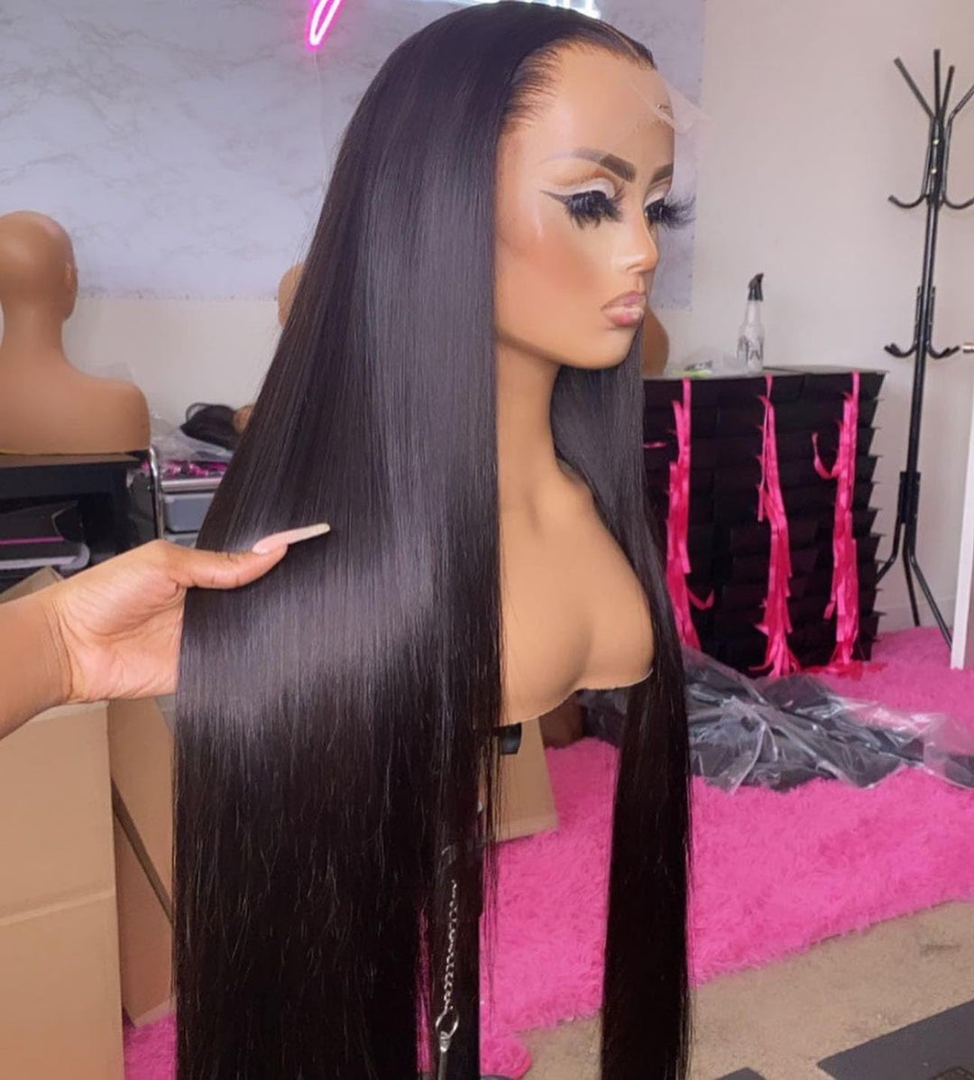 Beeos 13X6 Full Frontal Skinlike Hd Lace Wig, Pre-Plucked Vivid Clean Hairline Bleached Knots 0.10Mm Ultra-Thin Invisible Lace 1