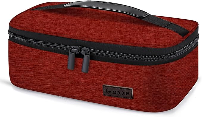 Gloppie Small Lunch Bag Insulated Lunch Box for Women Girls Kids Mini Lunchbox Adult Portable Cooler Bags Reusable Snack Bag Thermal Lunch Boxes, Wine Red