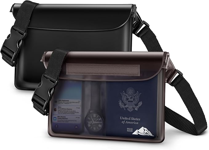 HEETA Waterproof Fanny Pack, Waterproof Pouch Dry Bag 2/3/4 Pack for Phone, Adjustable Waist Strap and Screen Touch Sensitive for Swimming Kayaking Boating Beach Fishing Diving Surfing Accessories