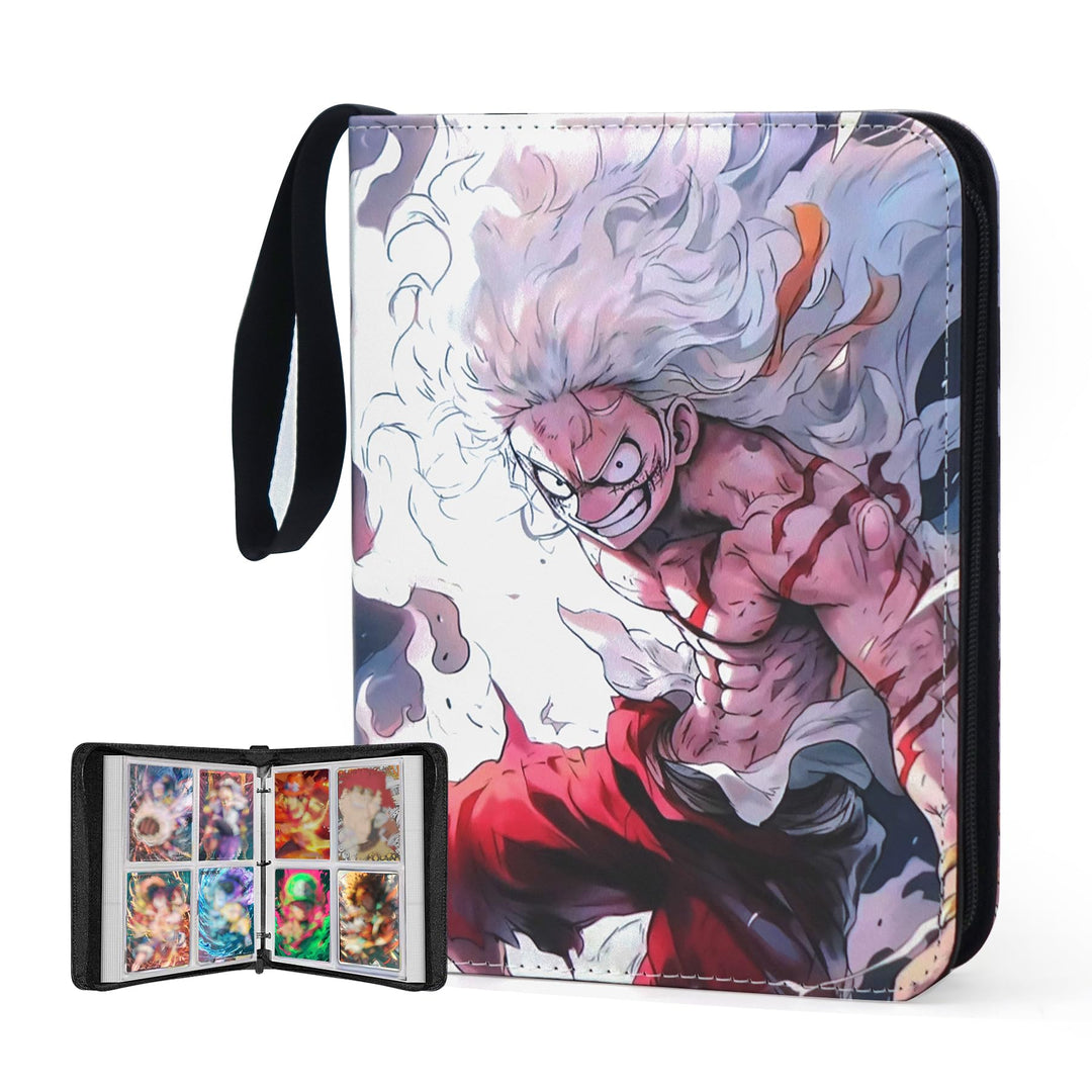 WEST TUNE 400 Pockets Trading Card Binder for One Piece Cards,Portable Waterproof Card Storage Bag with Removable Sleeves, Children Gifts for Anime, Game, Sports, MTG and TCG Cards, Luffy-Style 2