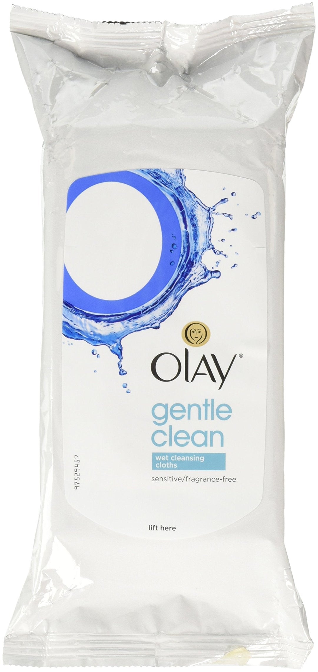Olay Wet Cleansing Cloths Gentle Clean, Sensitive/Fragrance-Free, 30 Count (Pack Of 3)