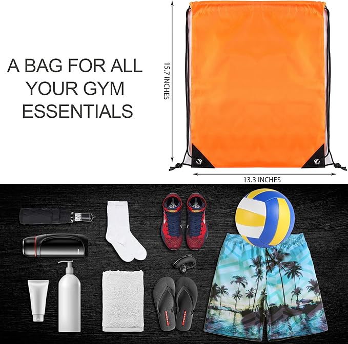 48 Pcs Drawstring Backpacks Bulk 12 Color Nylon Drawstring Bags Gym String Backpack