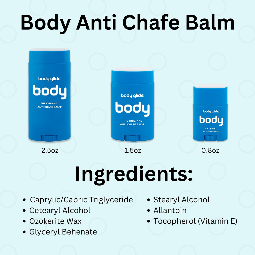 Body Glide Original Anti Chafe Balm | Anti Chafing Stick | Prevent Arm, Chest, Butt, Thigh, Ball Chafing & Irritation | Trusted Skin Protection Since 1996 |2.5oz