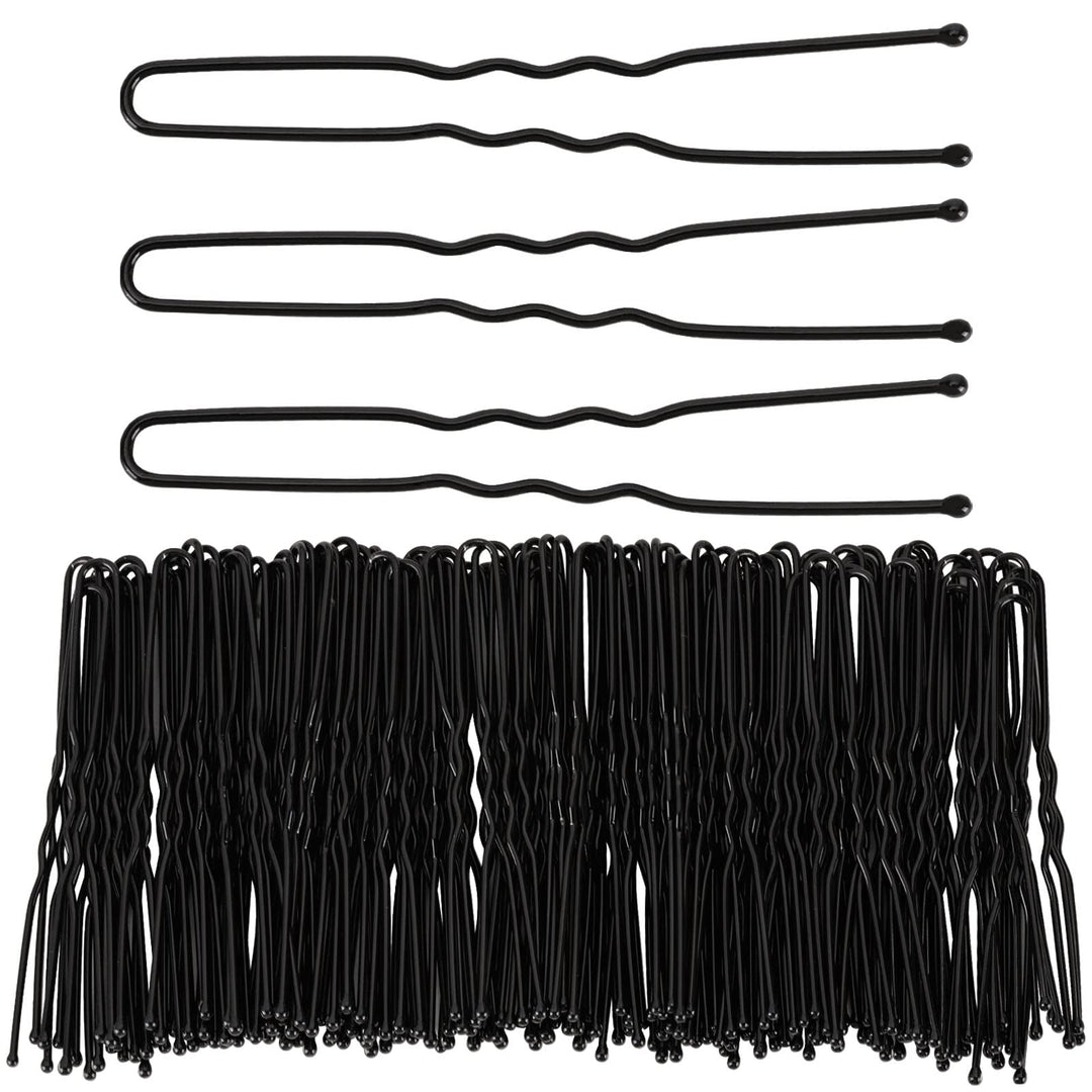 Tbestmax 300 Hair Bun Bobby Pins U Shaped Pin With Box Hair Grips To Clip Ballet Hair Net For Women 6 Cm/2.3 Inch Black