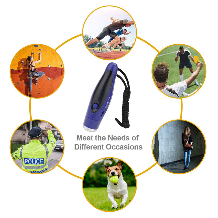 Electronic Whistle, Battery Operated Whistle Adjustable 3 Different Loud Whistle Sounds with Lanyard Handheld Electronic Whistles for Referees Volleyball Coaches Teacher, Soccer Sports Whistle-Blue