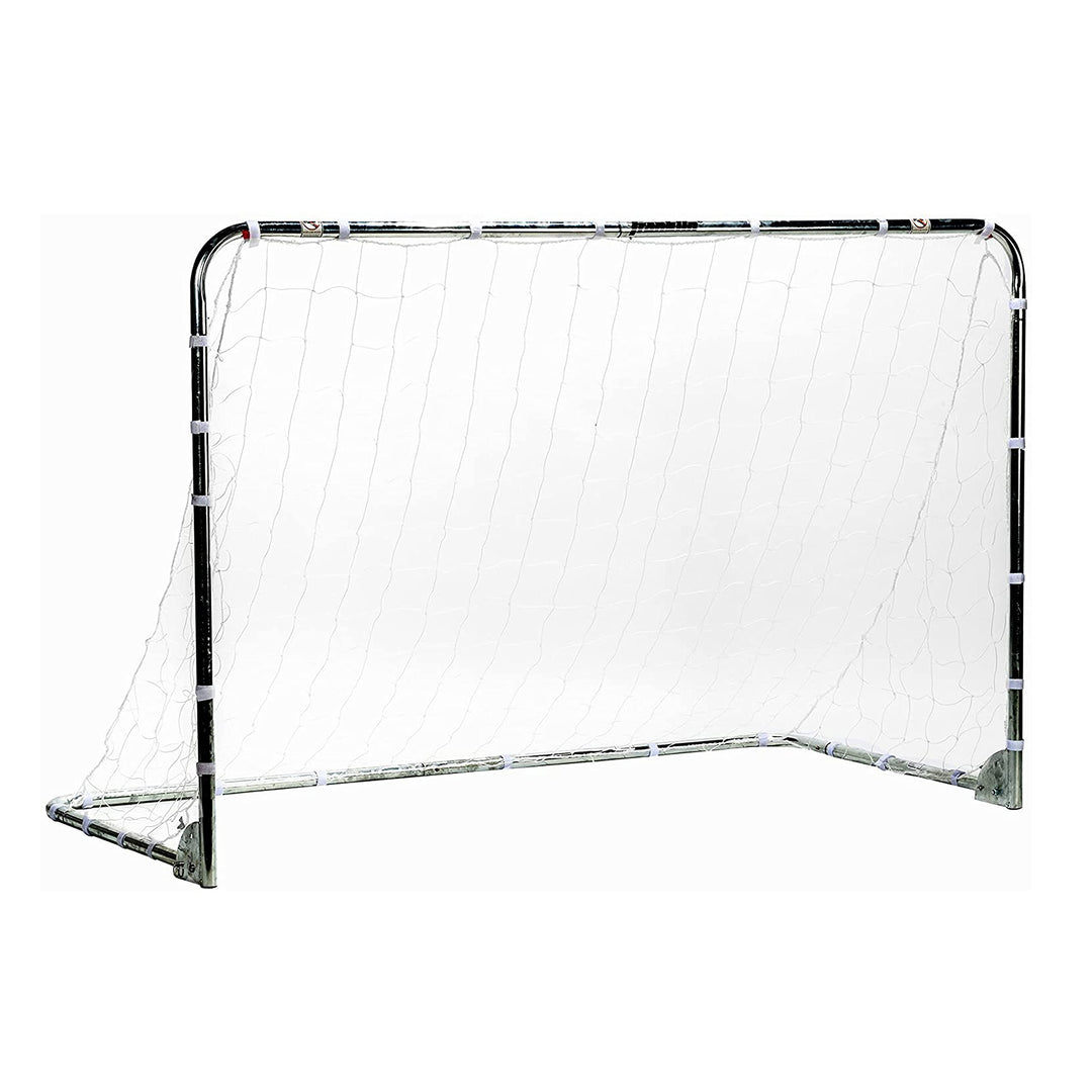 Franklin Sports Premier Steel Folding Backyard Soccer Goal with All Weather Net - Kids - Easy Assembly - 6x4' - Silver