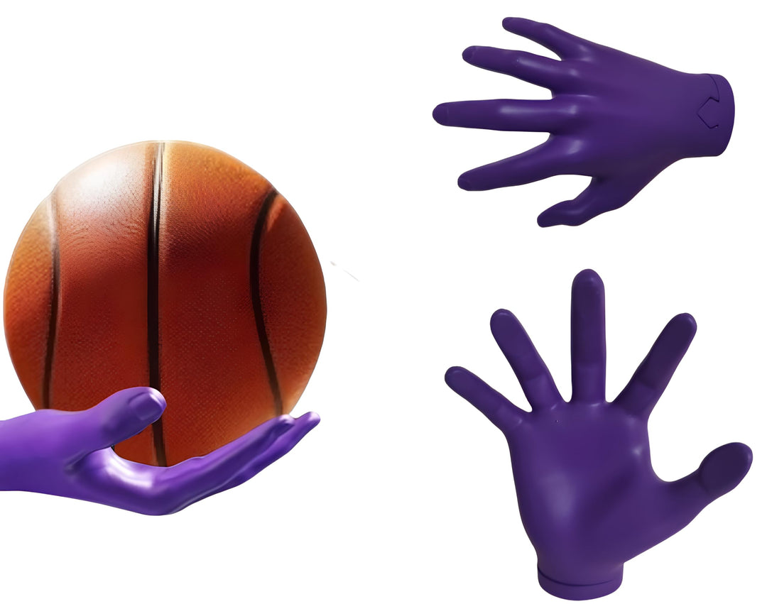 ZHYPFF Handmade Safety wallmounted Basketball Display Stand Hand Shaped Ball Rack Storage with Screws Wall Mounted Handheld Display Stand Suitable for Basketball, Football, Volleyball, etc.