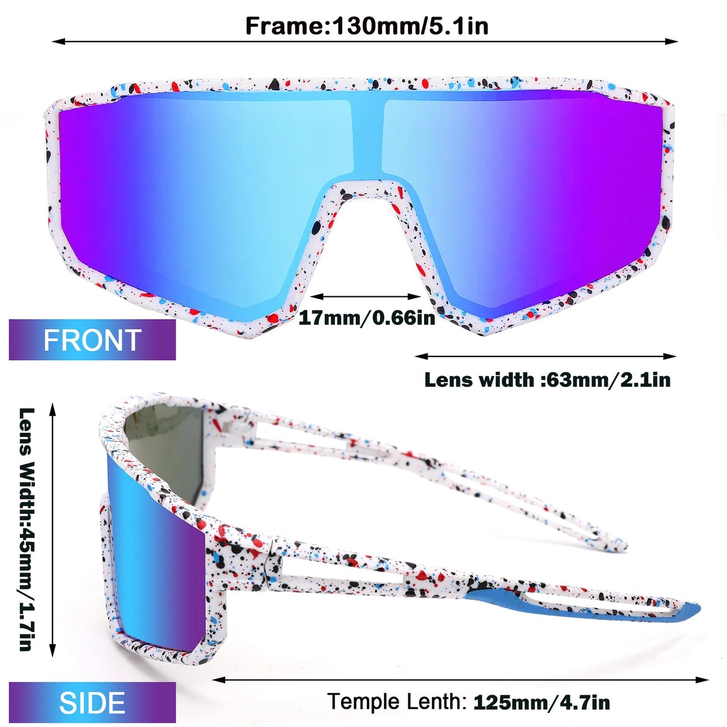 Youth Baseball Sunglasses For Boys Girls,UV400 Kids Sports Sunglasses,Cycling glasse Running Golf