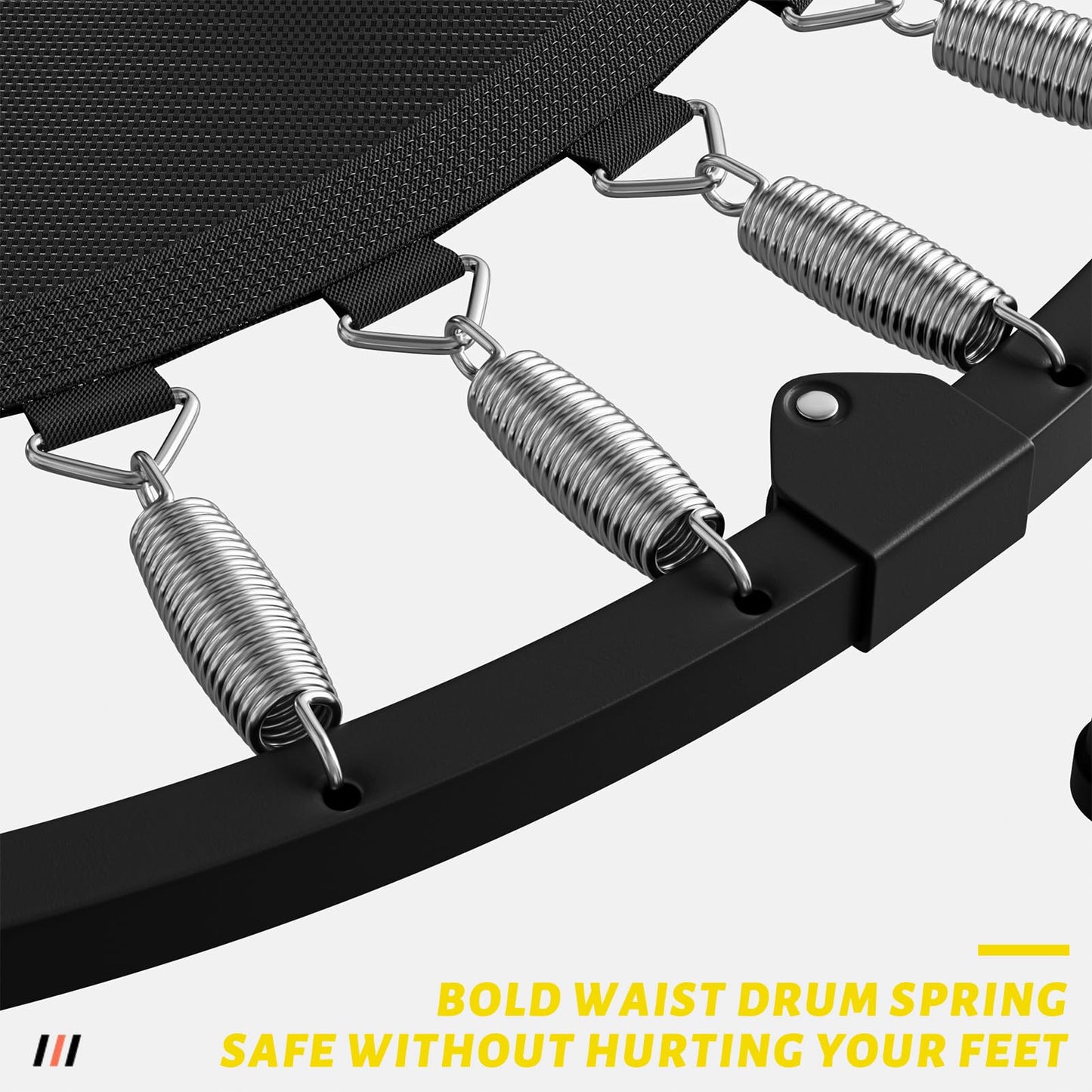 CLORIS 38in/40in/48in Folding Trampoline Mini Rebounder Fitness Trampoline with Adjustable Foam Handle for Kids/Adult, with safty Padded Cover Best Gift for Kids/Adult (Yellow)โฆ (40in-Yellow)
